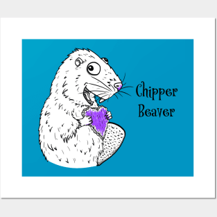 Chipper Beaver - Violet Edition Posters and Art